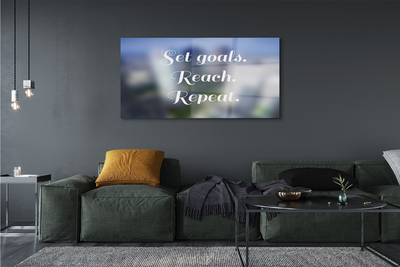 Pintura em vidro Letras brancas