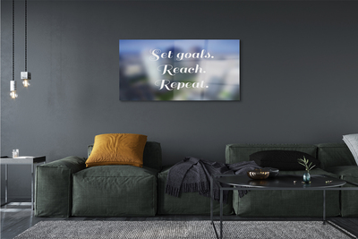 Pintura em vidro Letras brancas