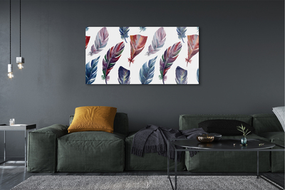 Pintura em vidro Penas coloridas