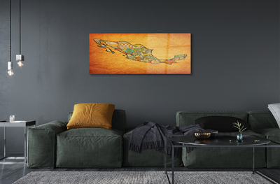 Quadro de vidro Mapa de cores