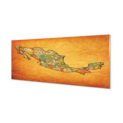 Quadro de vidro Mapa de cores