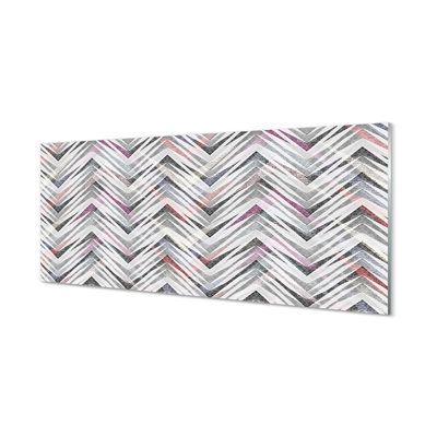 Quadro de vidro Espinha de peixe colorida