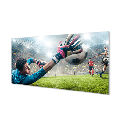 Pintura em vidro Homem defendendo a bola