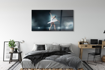 Pintura em vidro Vestido de balé branco feminino