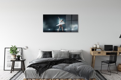 Pintura em vidro Vestido de balé branco feminino