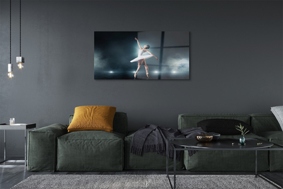 Pintura em vidro Vestido de balé branco feminino