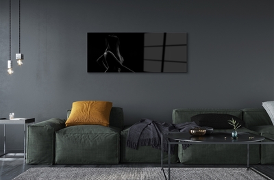 Quadro de vidro Mulher com cabelo comprido