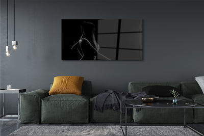 Quadro de vidro Mulher com cabelo comprido