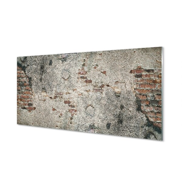Quadro de vidro Muro de tijolos de pedra