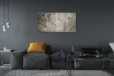 Quadro de vidro Muro de tijolos de pedra