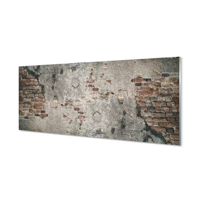 Quadro de vidro Muro de tijolos de pedra