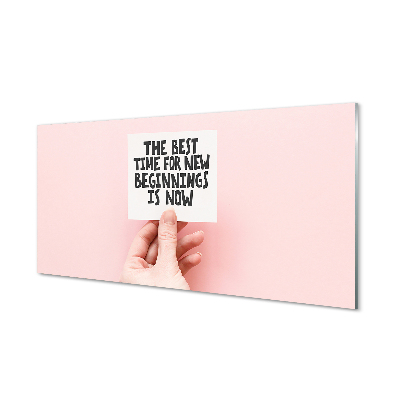 Quadro de vidro Letras feitas à mão