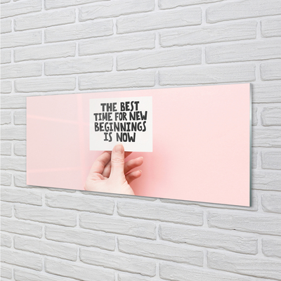 Quadro de vidro Letras feitas à mão