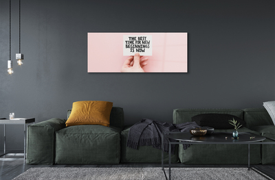 Quadro de vidro Letras feitas à mão