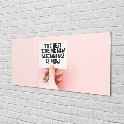 Quadro de vidro Letras feitas à mão