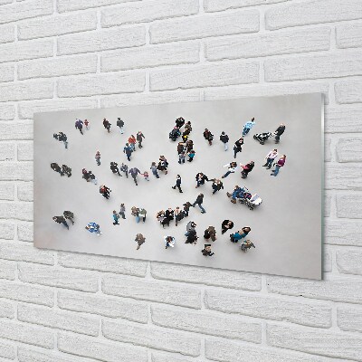 Quadro de vidro Pessoas vistas de um pássaro