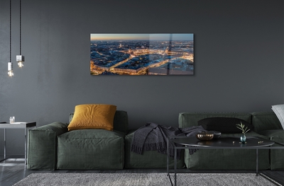 Quadro de vidro Panorama noturno de Cracóvia