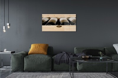 Pintura em vidro Garrafas de vinho em uma caixa