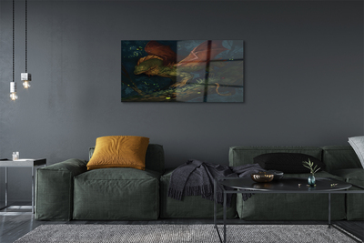 Quadro de vidro Dragão verde na floresta