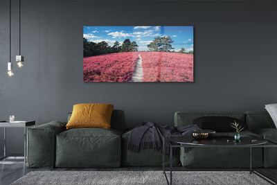 Pintura em vidro Campo, urze, floresta