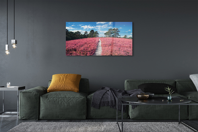 Pintura em vidro Campo, urze, floresta