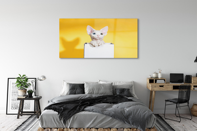 Pintura em vidro Gato sentado
