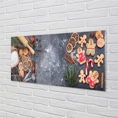 Quadro de vidro Farinha de gengibre de Natal