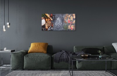 Quadro de vidro Farinha de gengibre de Natal