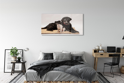 Pintura em vidro Cães mentirosos