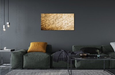 Quadro de vidro Mapa da Polônia