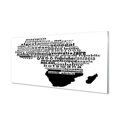 Pintura em vidro Letras em preto e branco