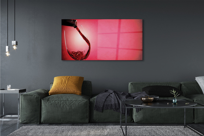 Quadro de vidro Fundo vermelho, vidro à esquerda