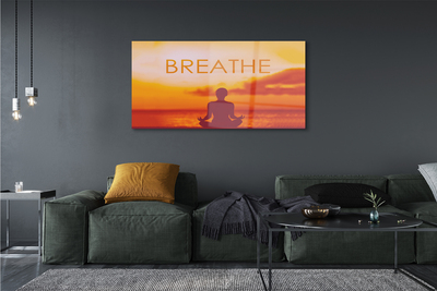 Pintura em vidro Inscrição de mulher sol