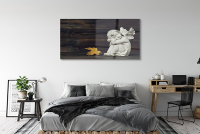 Quadro de vidro Placa de folha de anjo adormecido