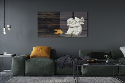 Quadro de vidro Placa de folha de anjo adormecido