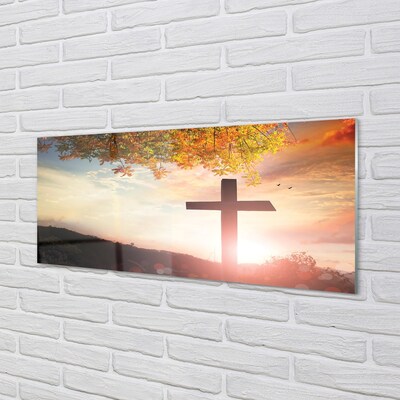 Pintura em vidro Cruz de árvore