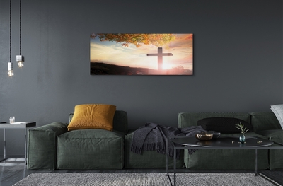 Pintura em vidro Cruz de árvore