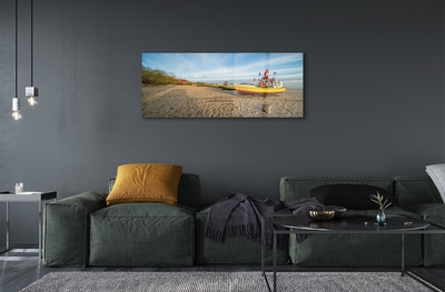 Quadro de vidro Barcos de praia de Gdańsk