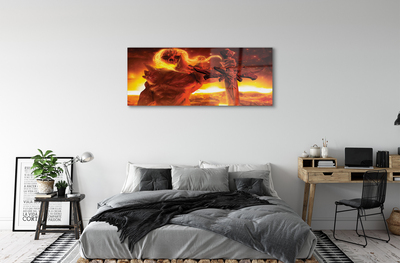 Quadro de vidro Espada de figura terrível