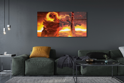 Quadro de vidro Espada de figura terrível