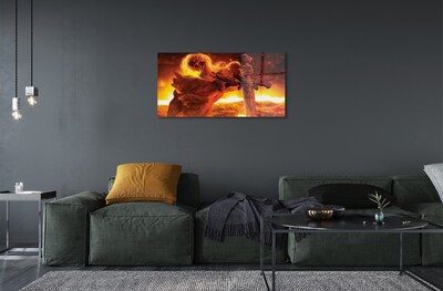 Quadro de vidro Espada de figura terrível