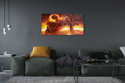 Quadro de vidro Espada de figura terrível