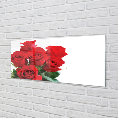 Quadro de vidro Um buquê de rosas
