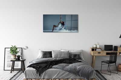 Pintura em vidro Mulher dançando fumaça