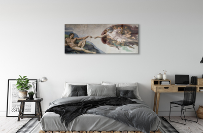 Quadro de vidro A Criação de Adão - Michelangelo