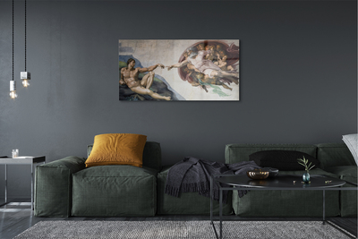 Quadro de vidro A Criação de Adão - Michelangelo