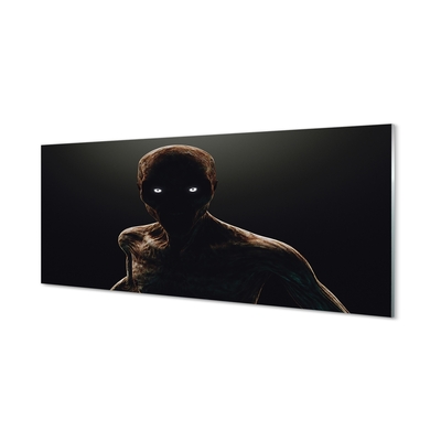 Pintura em vidro Figura careca e assustadora