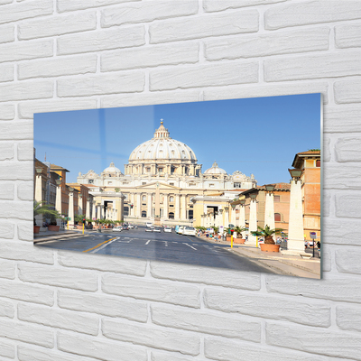 Quadro de vidro Ruas e edifícios da Catedral de Roma