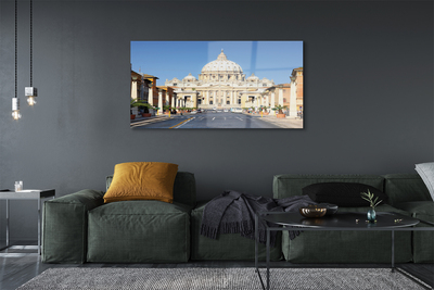 Quadro de vidro Ruas e edifícios da Catedral de Roma