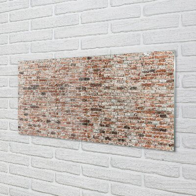 Pintura em vidro Parede de tijolos vintage